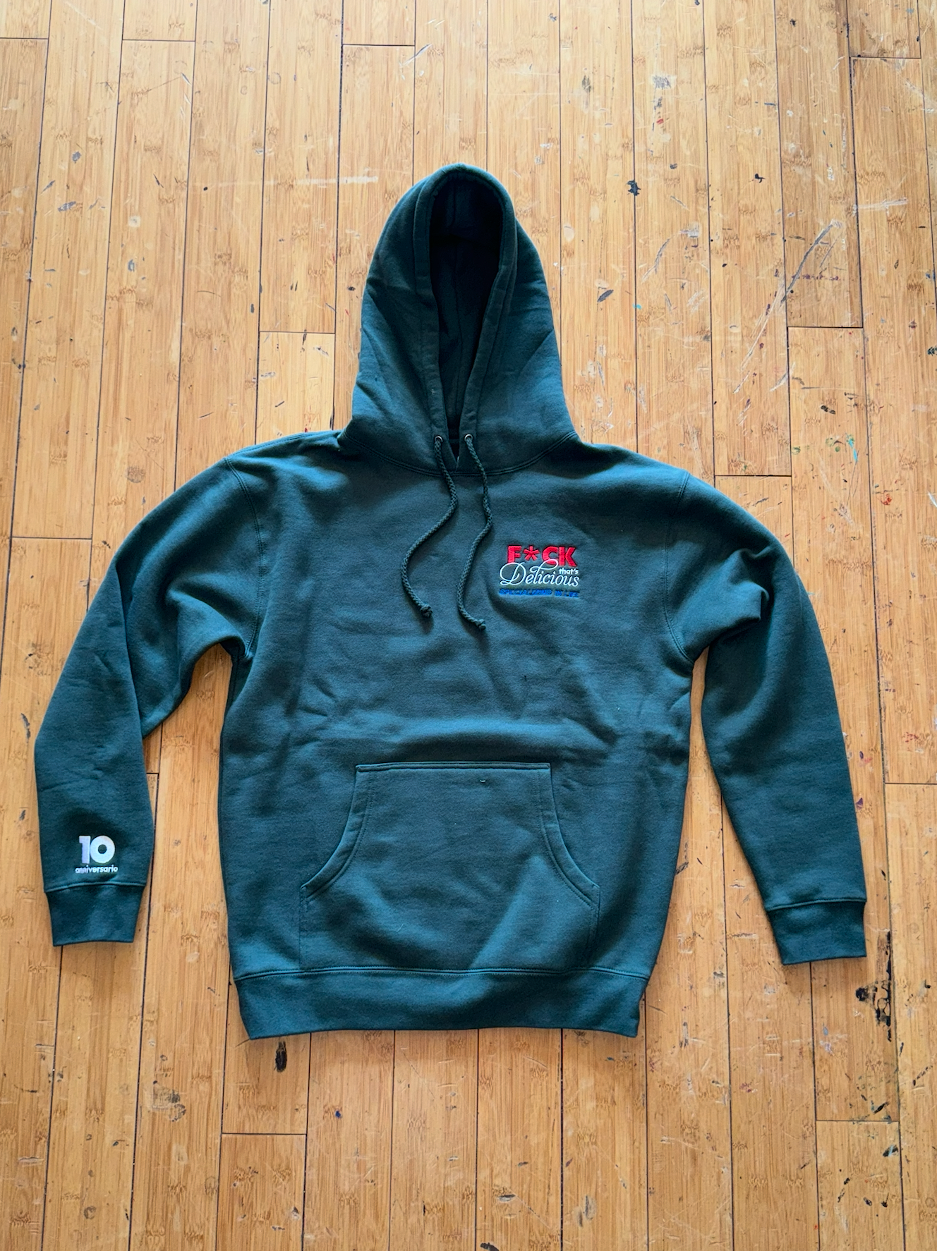 F*CK THAT'S DELICIOUS "SPECIALIZING IN LIFE" FTD10 ANNIVERSARY HOODIE (ALPINE GREEN)