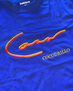 COCODRILLO SCRIPT T-SHIRT (ROYAL)